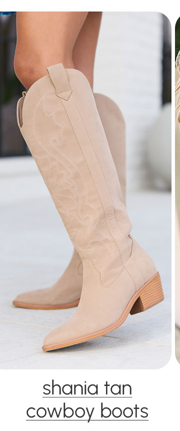 shania tan cowboy boots