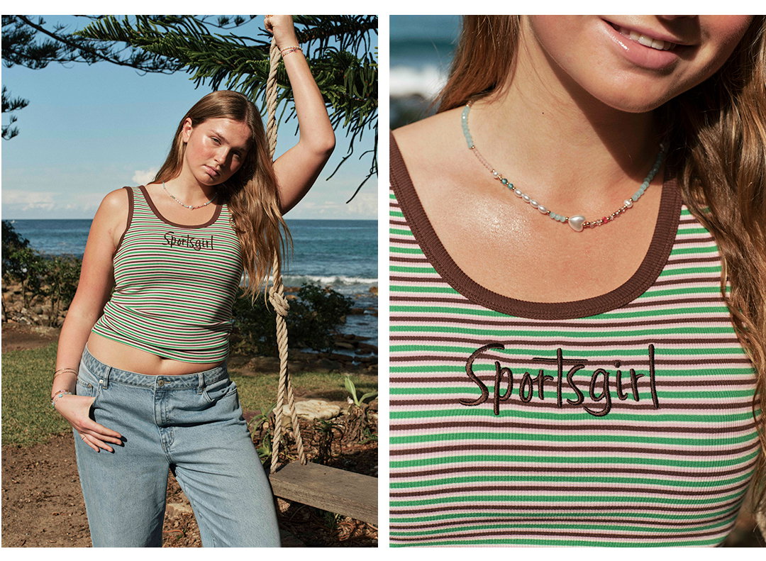 SPORTSGIRL STRIPE TANK