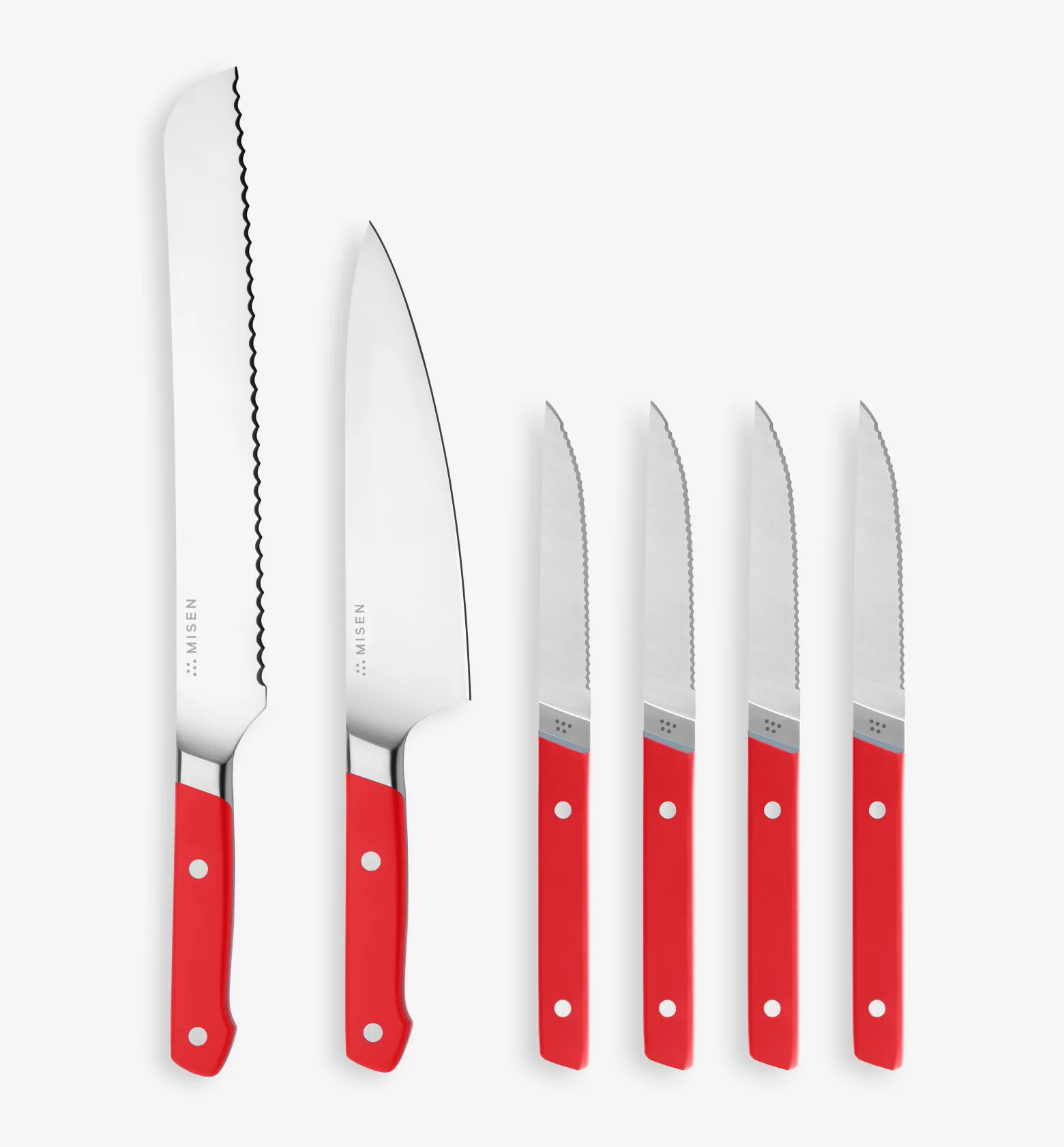 Image of 6-Piece Knife Set (AUS-10/8) - Final Sale - Red