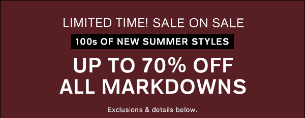 Shop 70% Off All Markdowns