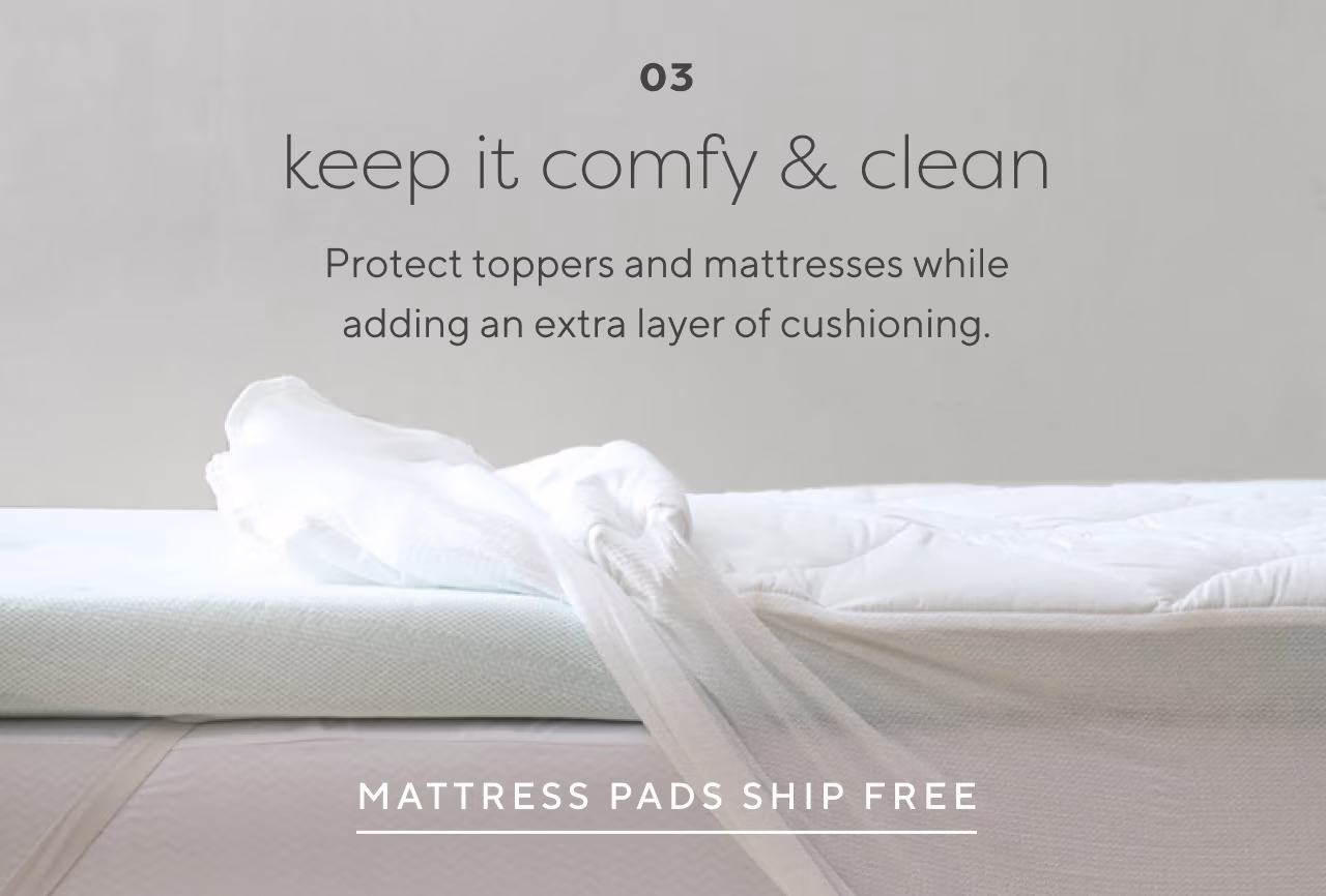Mattress pads ship free