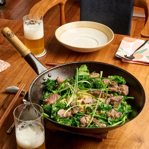 Image of Netherton Long-Handled Spun Iron Wok