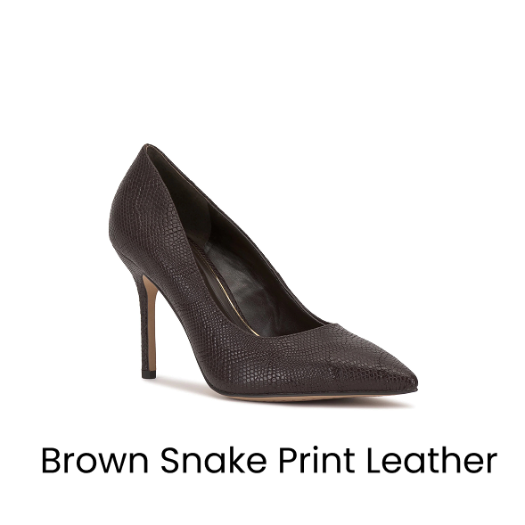 Brown Snake Print Leather