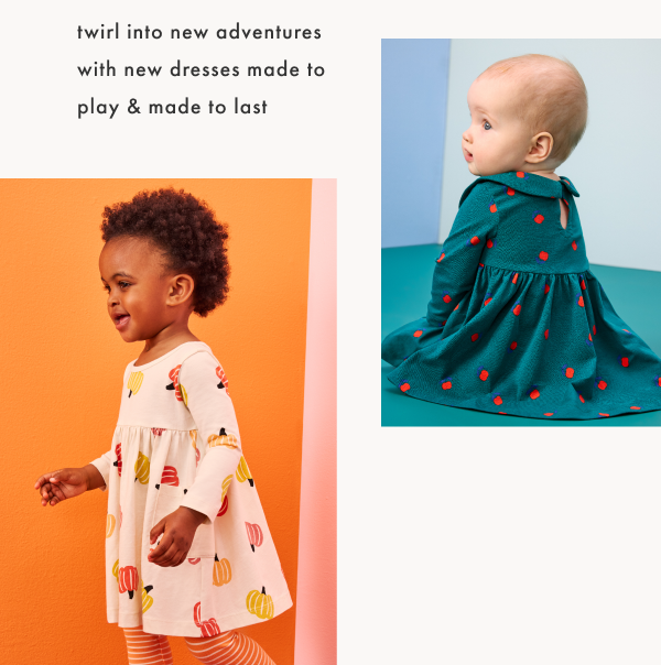 Shop Baby Halloween Long Sleeve Pocket Dress & Leggings Set and Baby Long Sleeve Corduroy Dress & Bloomers Set