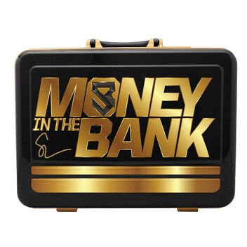 Seth Rollins Autographed 2025 Money In The Bank Black & Gold Briefcase