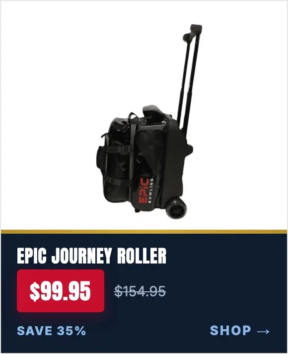 Epic Journey Black 2 Ball Double Roller Bowling Bag
