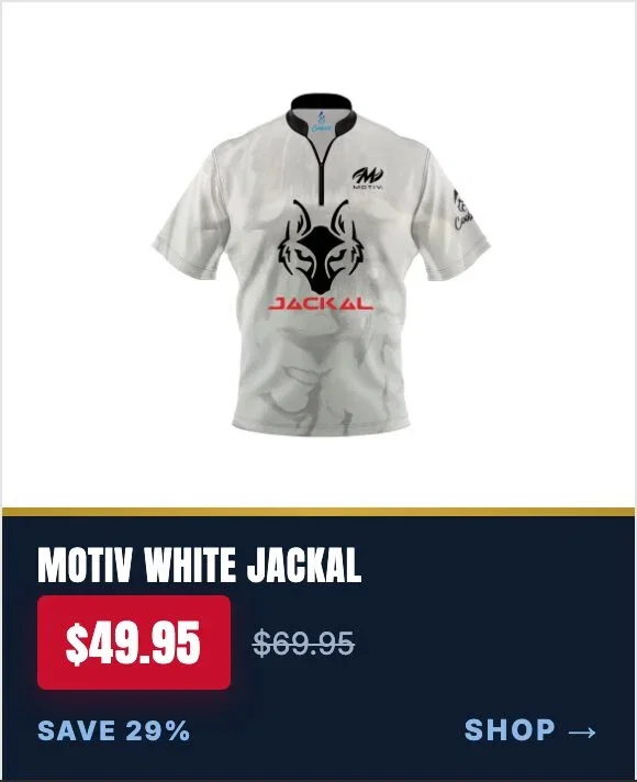 Motiv White Jackal Fast Track CoolWick Bowling Jersey