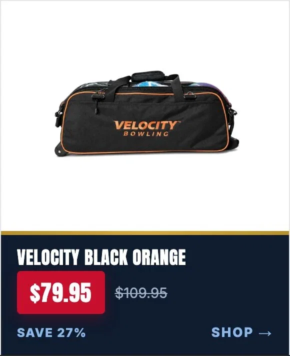 Velocity 3 Ball Triple Tote Black Orange Bowling Bag