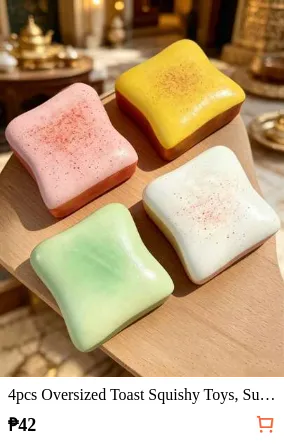 4pcs Oversized Toast Squishy Toys, Super Soft Butter Toast Stress Relief Squeeze Toys, Available In Pink, Yellow, White And Green, Party Games, Bachelorette Party, Bachelorette Party Supplies, Party Games, Dumpling Squishy, Birthday, Toys, Stress Relief Squishy - Perfect For Birthday And Holiday Gifts, Daily Surprise Gifts, Creative Desktop Decor, Party Favors, Spring/Summer Must-Haves, Slow Rebound Squishy, Birthday Party Supplies, Dumpling Shaped Slow Rebound Toys, Slow Rebound Squeeze Toys