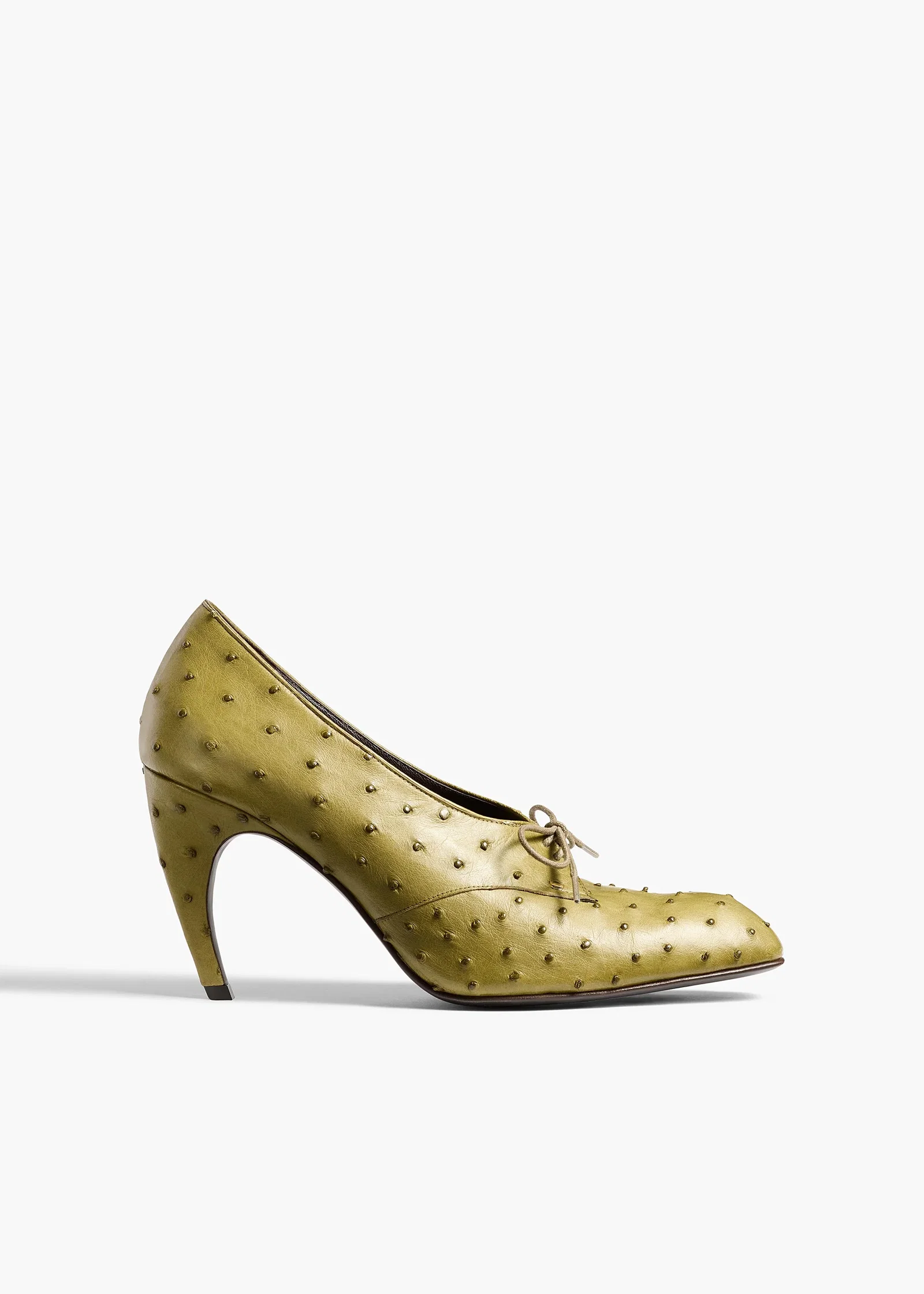 Image of Colt Pump in Olive Ostrich