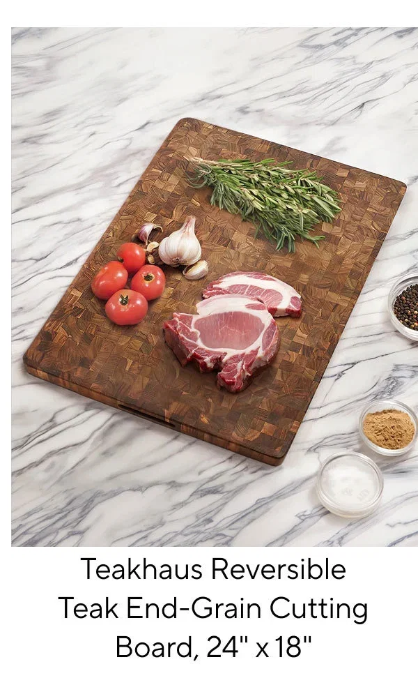Teakhaus Reversible Teak End-Grain Cutting Board