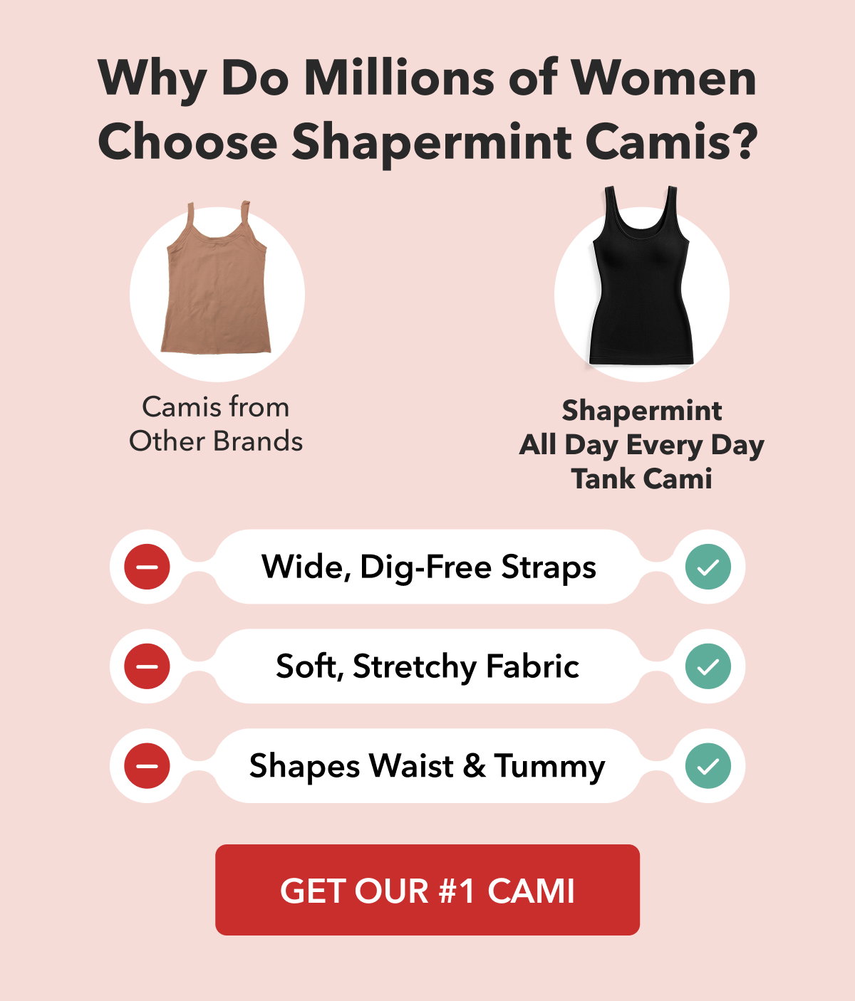 Shapermint Essentials All Day Every Day Tank Cami