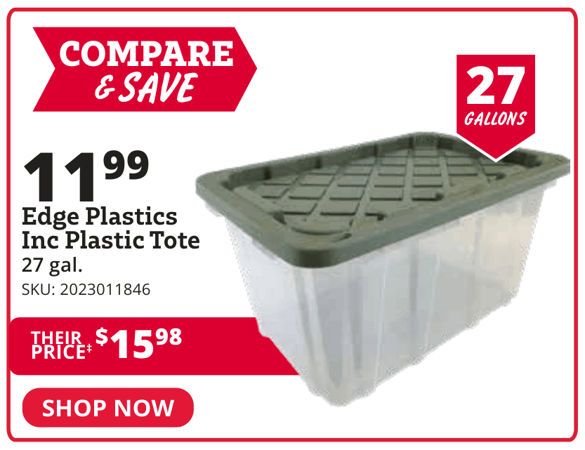 edge plastics tote