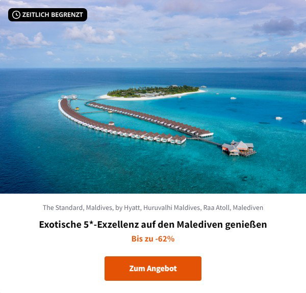 Exotische 5*-Exzellenz auf den Malediven genießen
