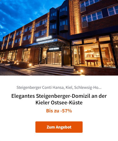 Elegantes Steigenberger-Domizil an der Kieler Ostsee-Küste