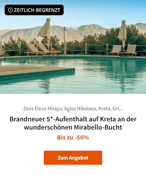 Brandneuer 5*-Aufenthalt auf Kreta an der wunderschönen Mirabello-Bucht