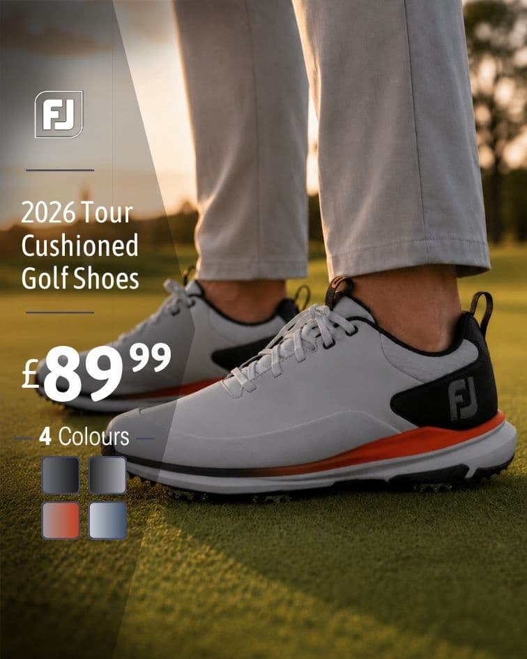 Footjoy Mens 2026 Tour Rival Synthetic Leather Cushioned Waterproof Golf Shoes