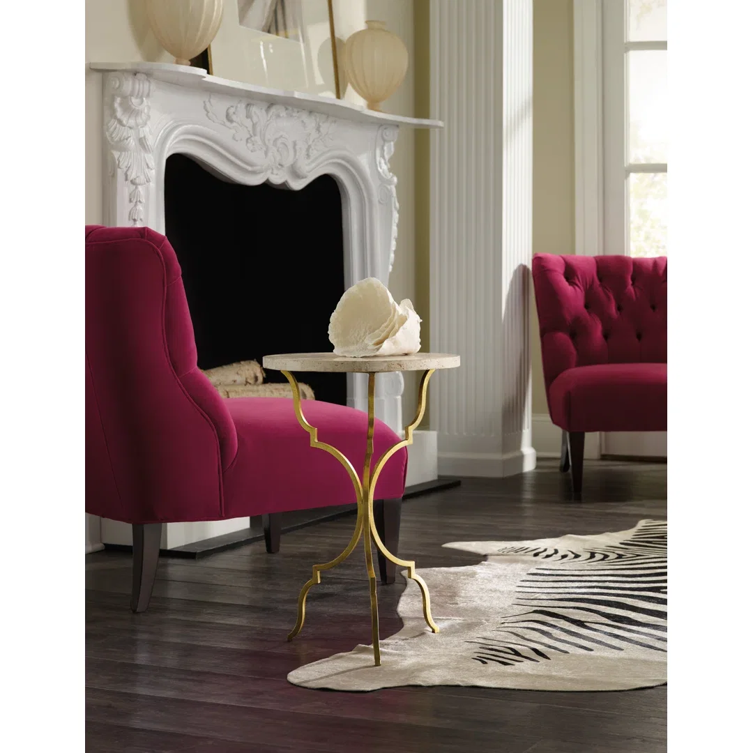 Round Martini Stone-Top Table
