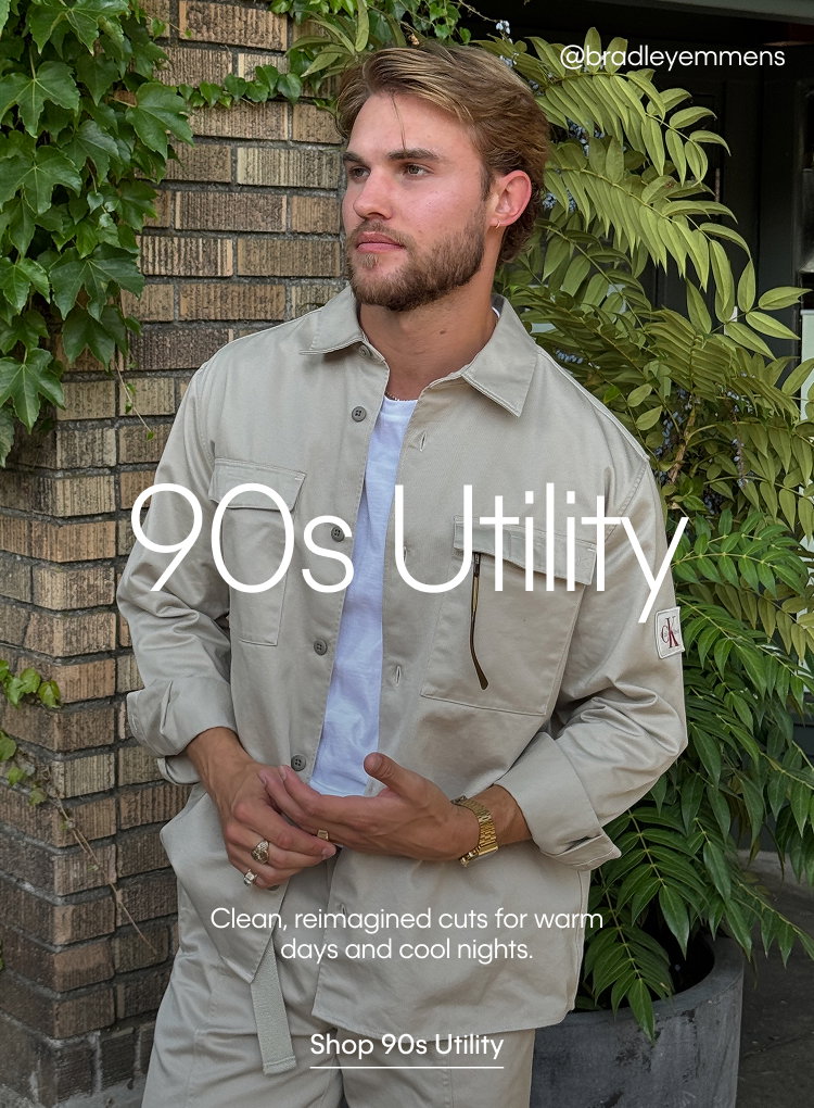 90s Utility | Clean, reimagined cuts for warm days and cool nights. | Shop 90s Utility