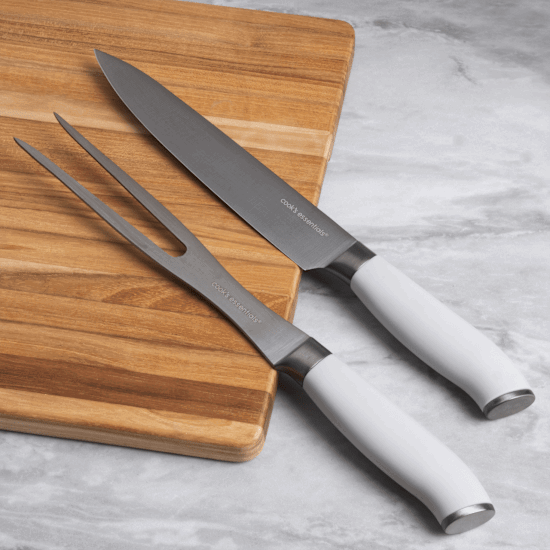 The Japanese Steel Carving Knife and Fork Set