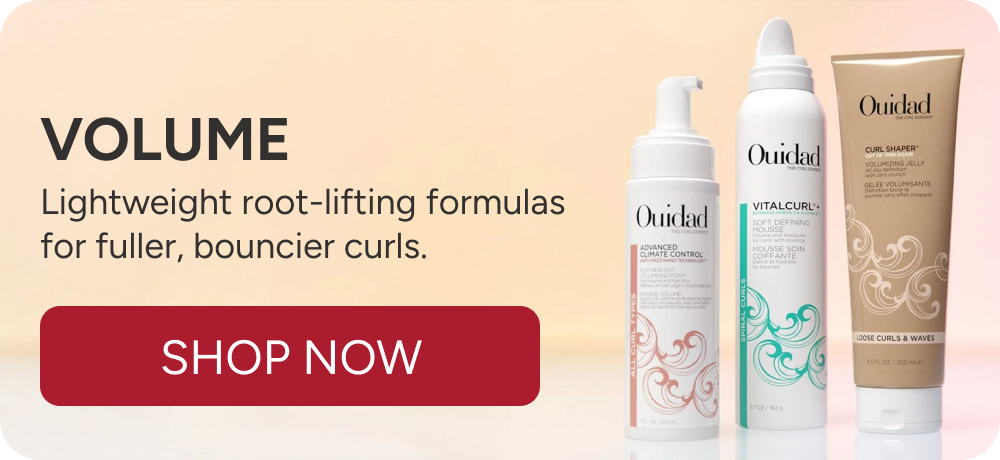 Volume - Lightweight root-lifting formulas for fuller, bouncier curls.
