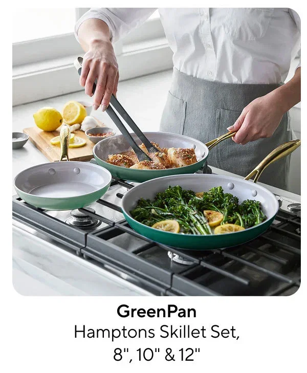 GreenPan Hamptons Skillets, Set of 3