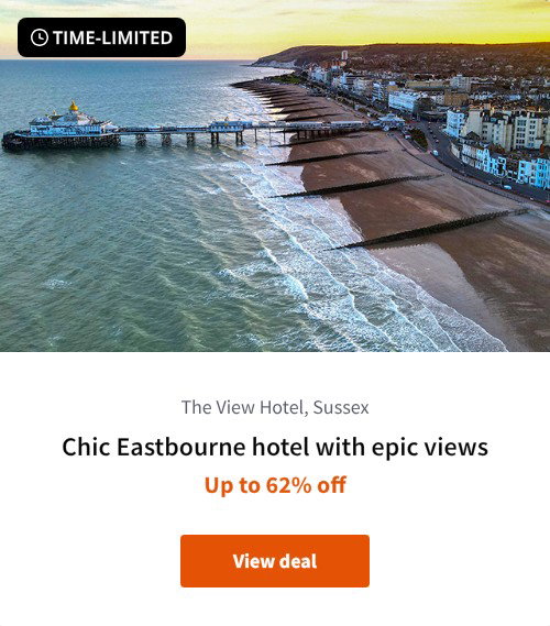 Chic Eastbourne hotel with epic views