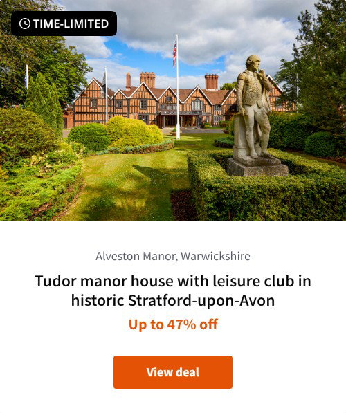 Tudor manor house with leisure club in historic Stratford-upon-Avon