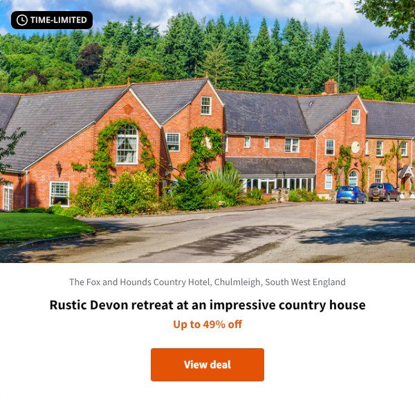 Rustic Devon retreat at an impressive country house