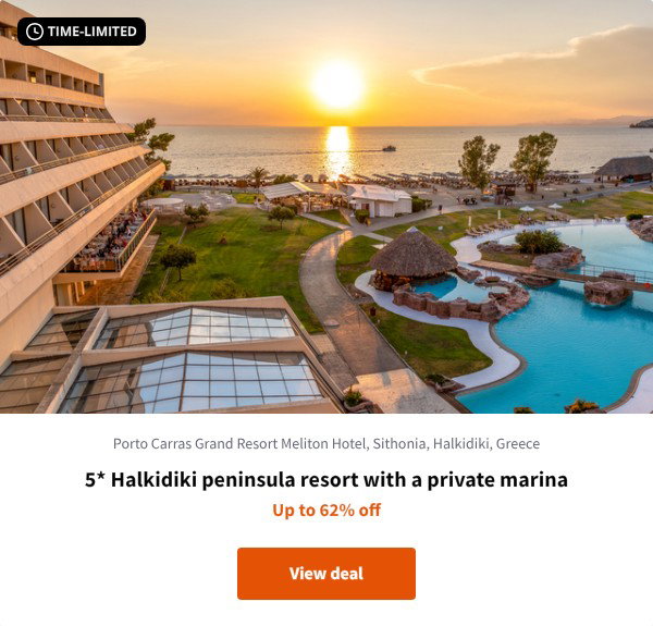 5* Halkidiki peninsula resort with a private marina