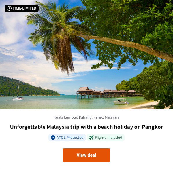 Unforgettable Malaysia trip with a beach holiday on Pangkor