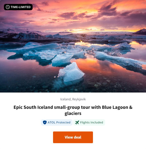 Epic South Iceland small-group tour with Blue Lagoon & glaciers