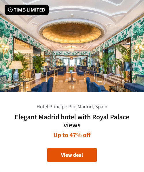 Elegant Madrid hotel with Royal Palace views