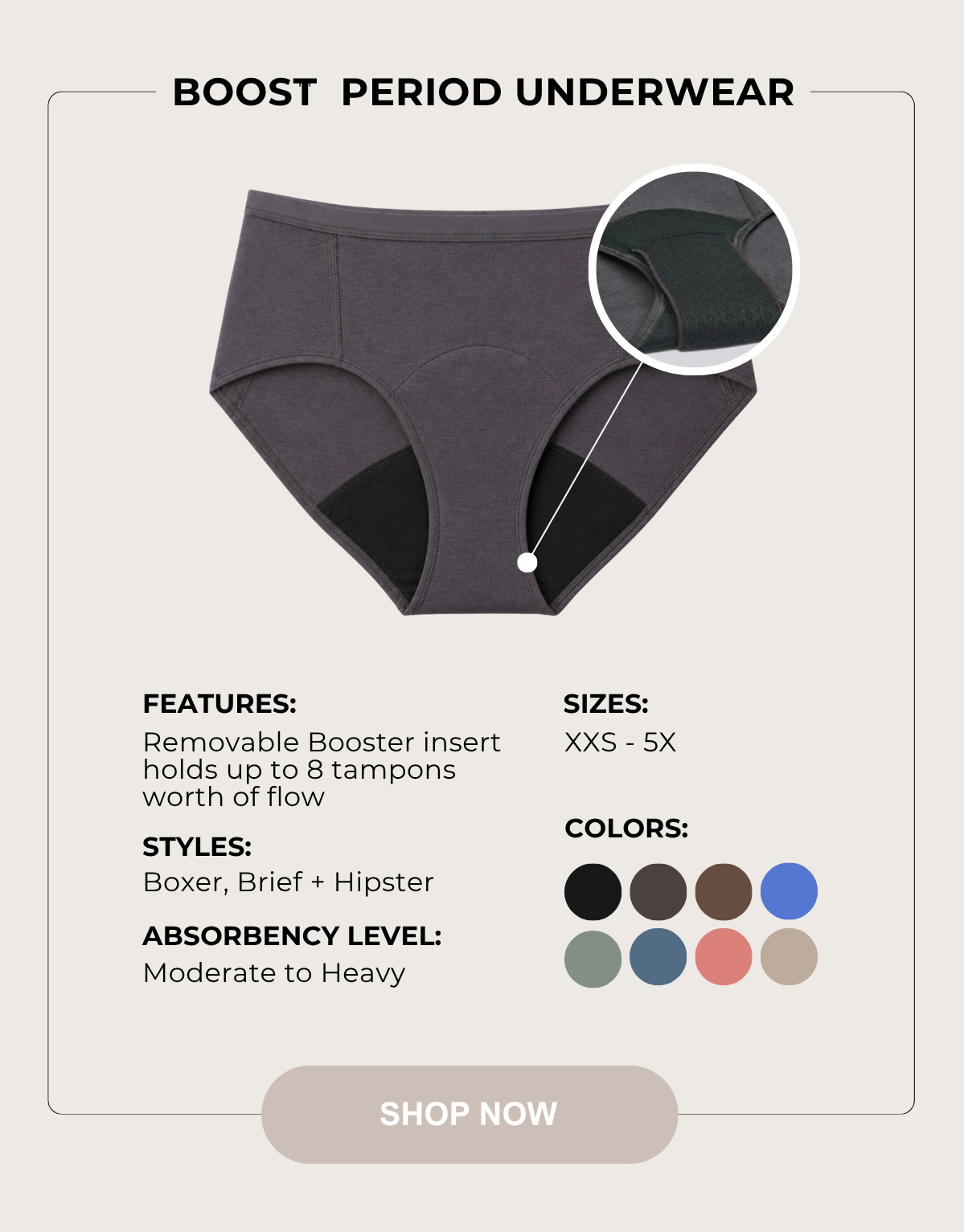 SHOP BOOST LEAKPROOF UNDERWEAR