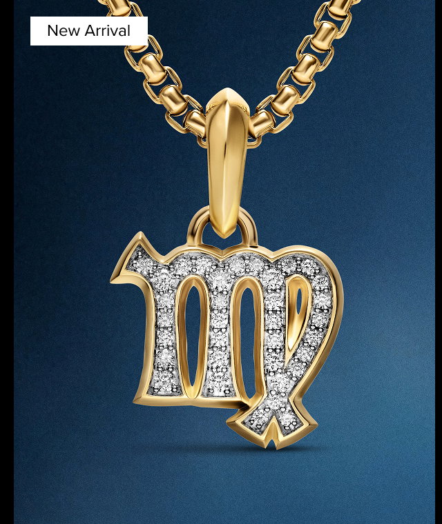 Virgo Amulet18K Yellow Gold with Diamonds, 16mm