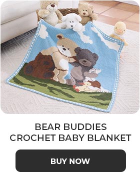 Bear Buddies Crochet Baby Blanket