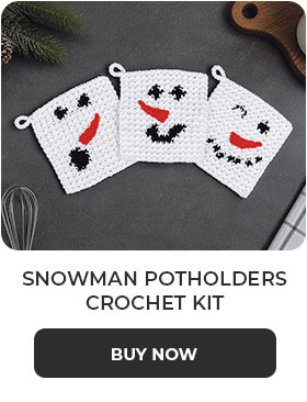 Snowman Crochet Potholders Kit