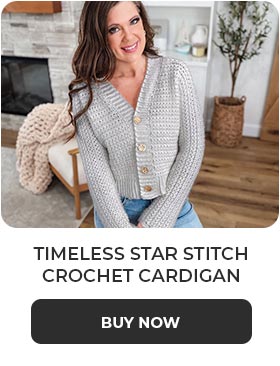 Short Timeless Star Stitch Crochet Cardigan