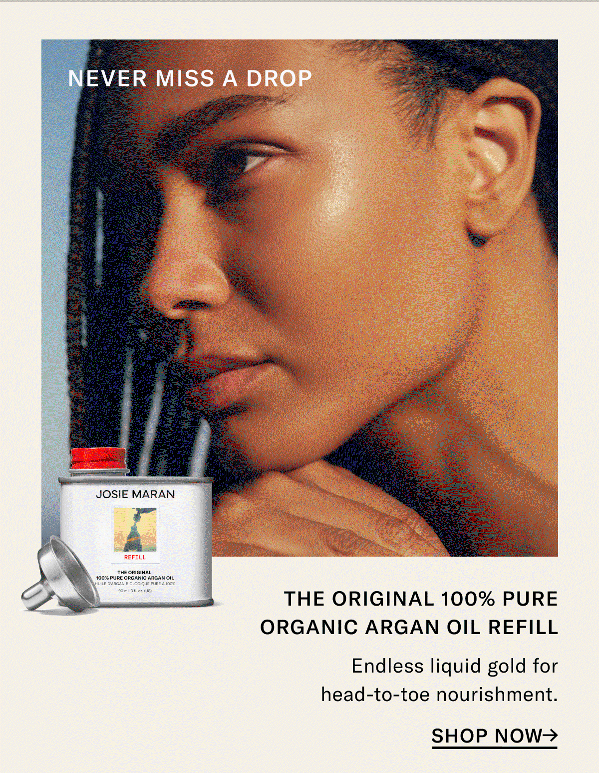 The original 100% Pure Organic Argan Oil Refill