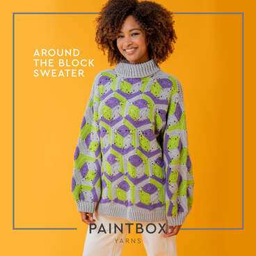 Around the Block Sweater - Free Jumper Crochet Pattern for Women in Paintbox Yarns Cotton DK