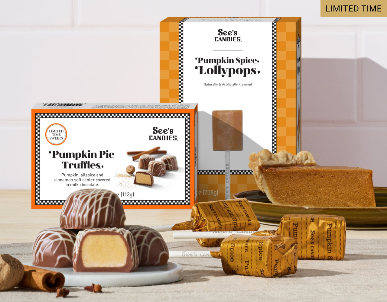 See's Candies | Pumpkin Spice Lollypops | Pumpkin Spice Truffles | Limited Time