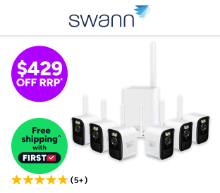 Swann MaxRanger4K™ Mini Long-Range Wireless Security System with 6 Cameras Product Image