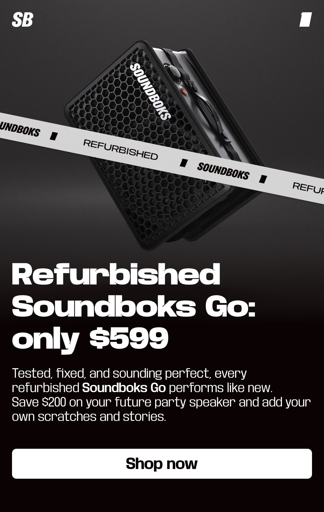 Refurbished Soundboks Go: only $599