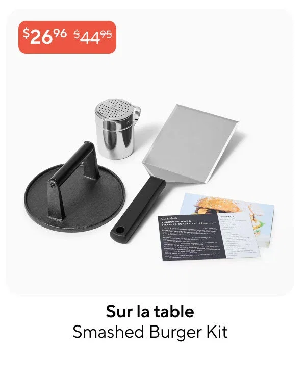 Sur la table Smashed Burger Kit