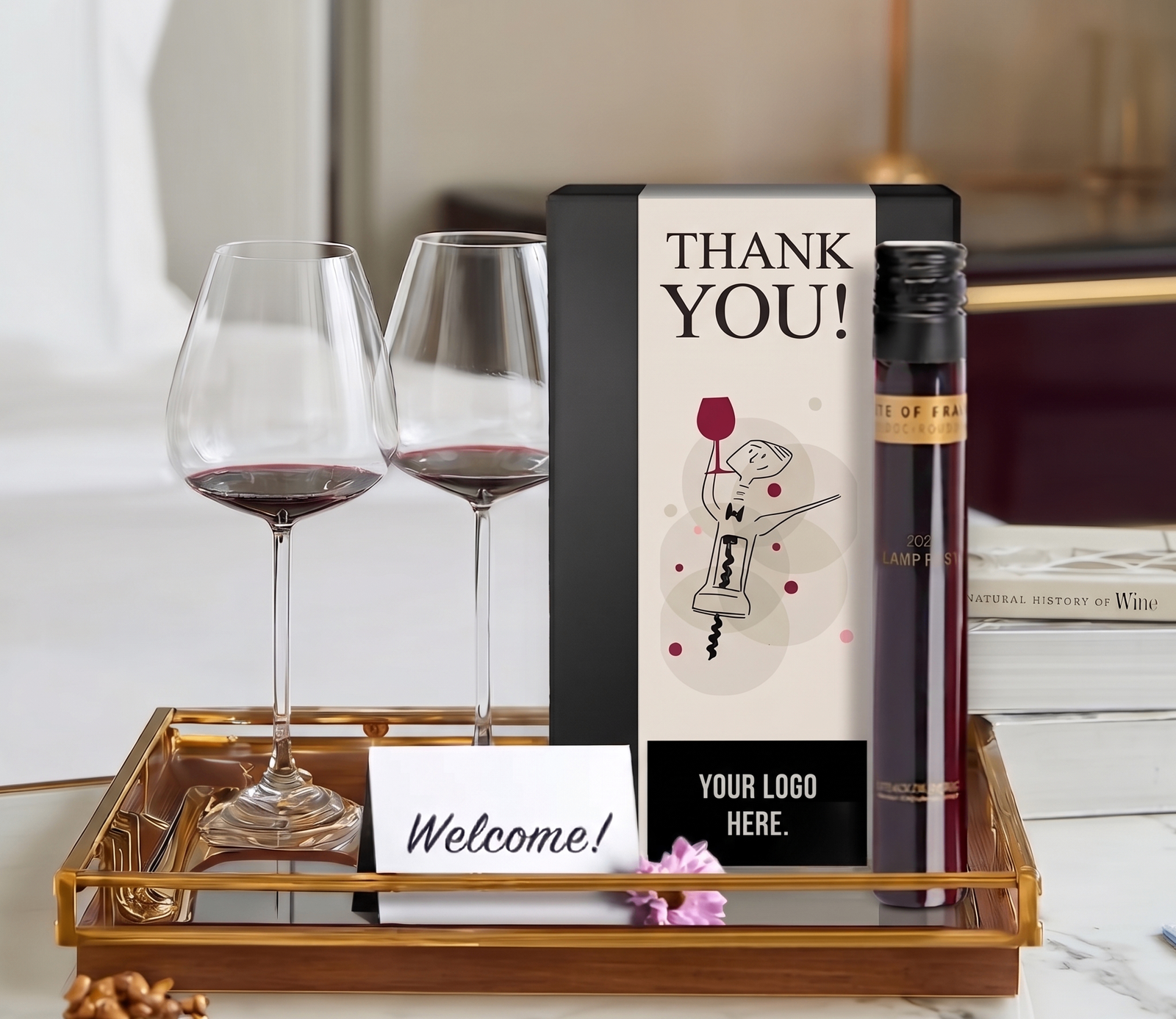 Thank You! Your logo here. On Vinebox tasting box.