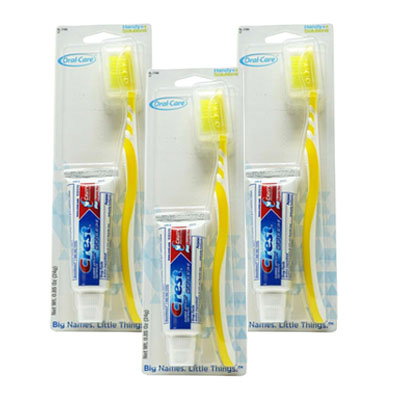 Crest Oral Care Travel Kits - 3 Pieces, 144 Count