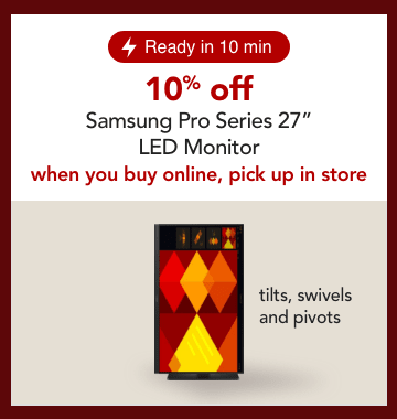 10% off samsung led monitor