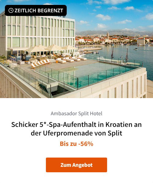 Schicker 5*-Spa-Aufenthalt in Kroatien an der Uferpromenade von Split