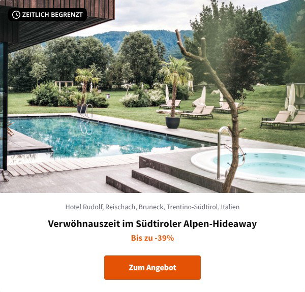 Verwöhnauszeit im Südtiroler Alpen-Hideaway