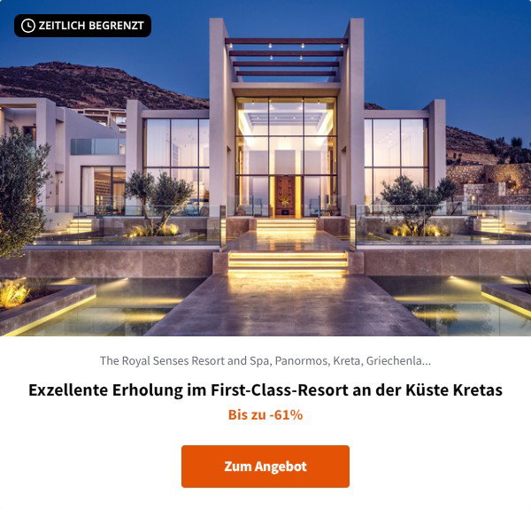 Exzellente Erholung im First-Class-Resort an der Küste Kretas